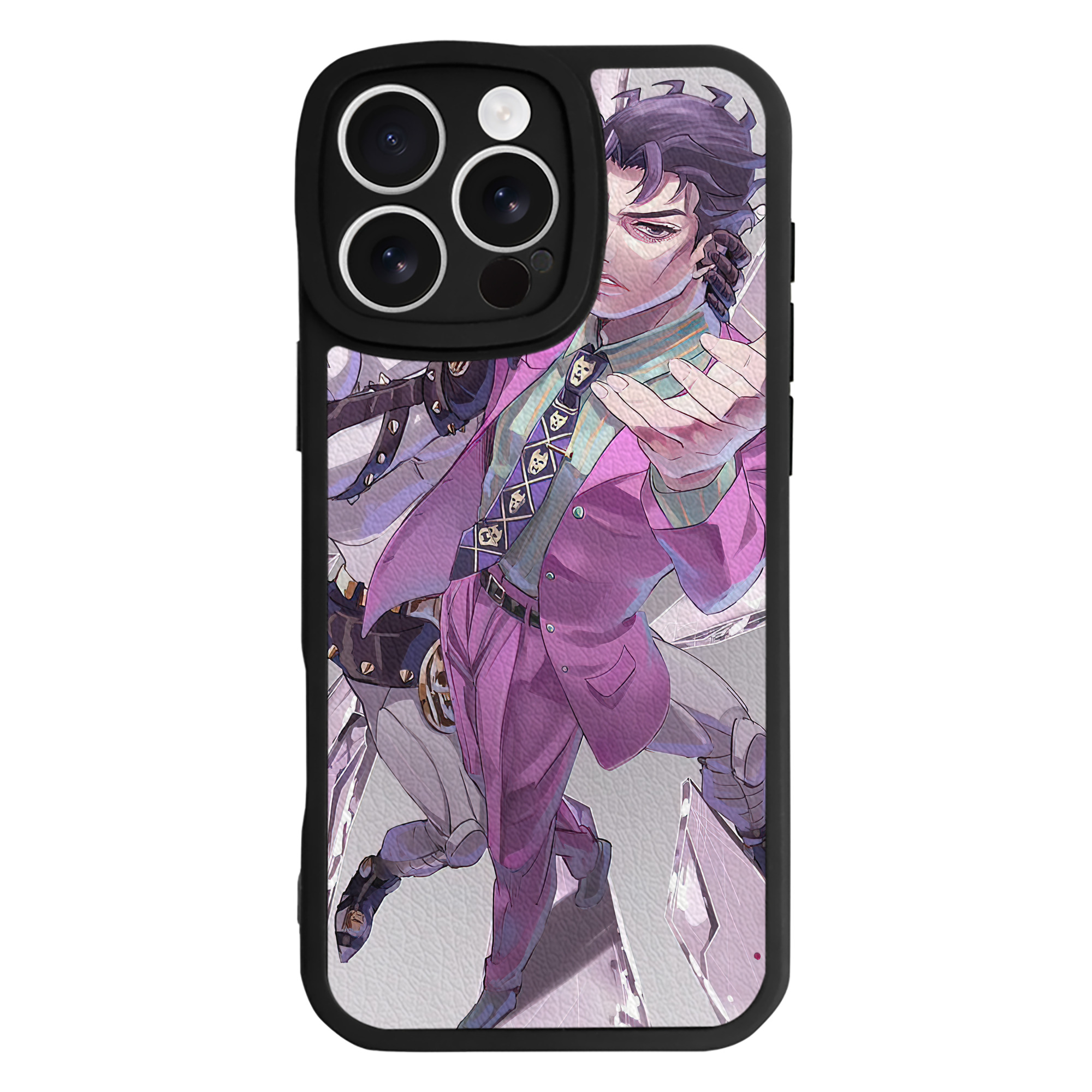 （画像用） ジョジョの奇妙な冒険 JoJo's Bizarre Adventure 【iPhone 16シリーズ対応】シリコンスマホケース（レザー調） 材質：シリコン
